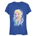 thumbnail image 1 of Junior's Frozen Elsa Sparkle Profile  Graphic Tee Royal Blue Small, 1 of 2