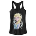thumbnail image 1 of Junior's Frozen Elsa Sparkle Profile  Racerback Tank Top Black Small, 1 of 4