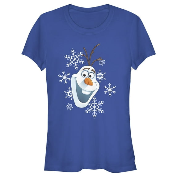 Junior's Frozen Olaf Smile Graphic Tee Royal Blue 2X Large