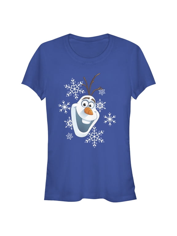 Junior's Frozen Olaf Smile Graphic Tee Royal Blue Large