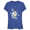 thumbnail image 1 of Junior's Frozen Olaf Smile  Graphic Tee Royal Blue Small, 1 of 2