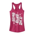 thumbnail image 1 of Junior's Frozen Trio Racerback Tank Top Dark Pink X Large, 1 of 3