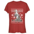 thumbnail image 1 of Junior's Frozen Ugly Christmas Friends  Graphic Tee Red 2X Large, 1 of 2