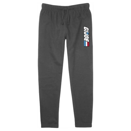 Junior's GI Joe White Logo Jogger Sweatpants Charcoal Heather 2X Large