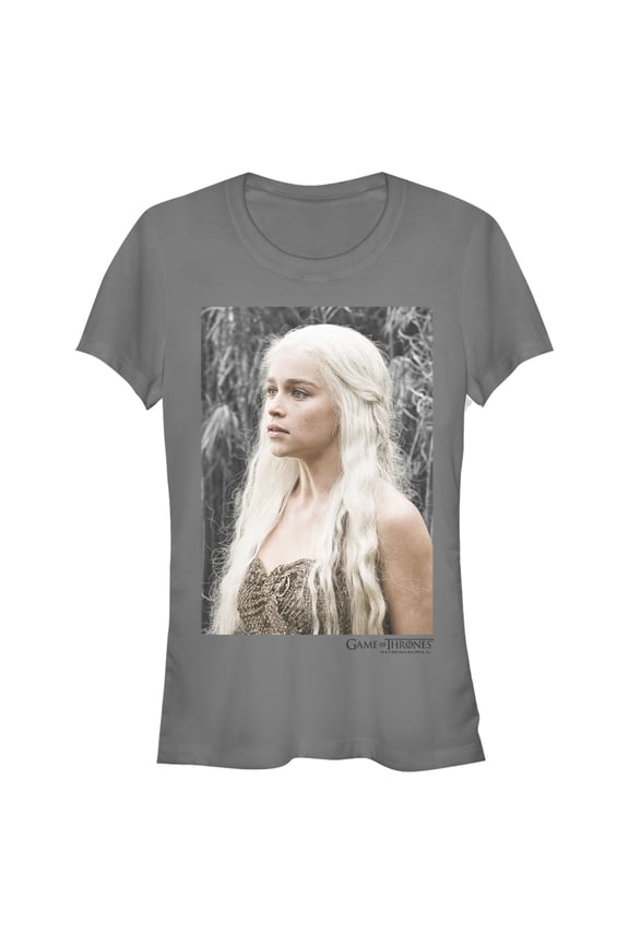 Junior's Game of Thrones Daenerys Targaryen Portrait Graphic Tee Charcoal Large