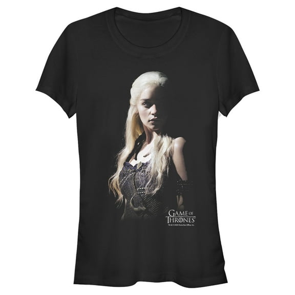 Junior's Game of Thrones Daenerys in Shadows  Graphic Tee Black Small