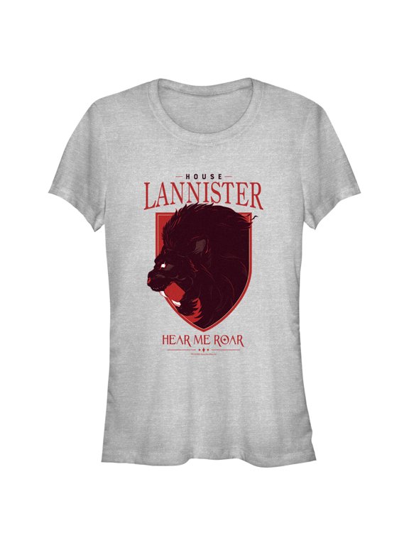 Junior's Game of Thrones House Lannister Lion Crest Graphic Tee Athletic Heather Medium
