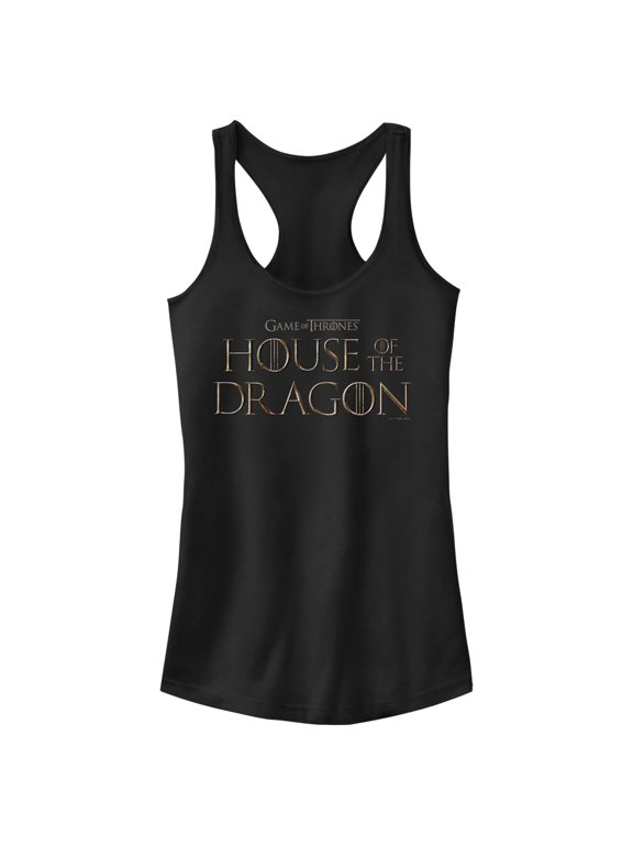 Junior's Game of Thrones: House of the Dragon Series Logo Racerback Tank Top Black Large