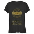 thumbnail image 1 of Junior's Game of Thrones: House of the Dragon Targaryen Crown Logo  Graphic Tee Black Large, 1 of 3