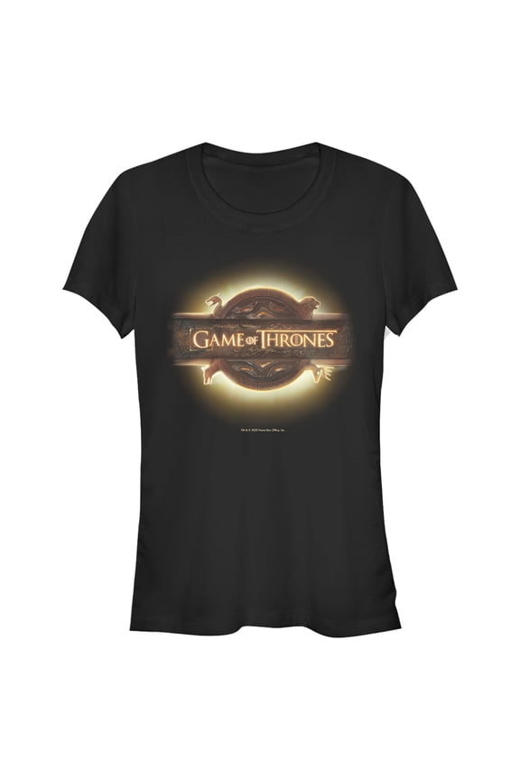 Junior's Game of Thrones Logo Glow Graphic Tee Black Medium