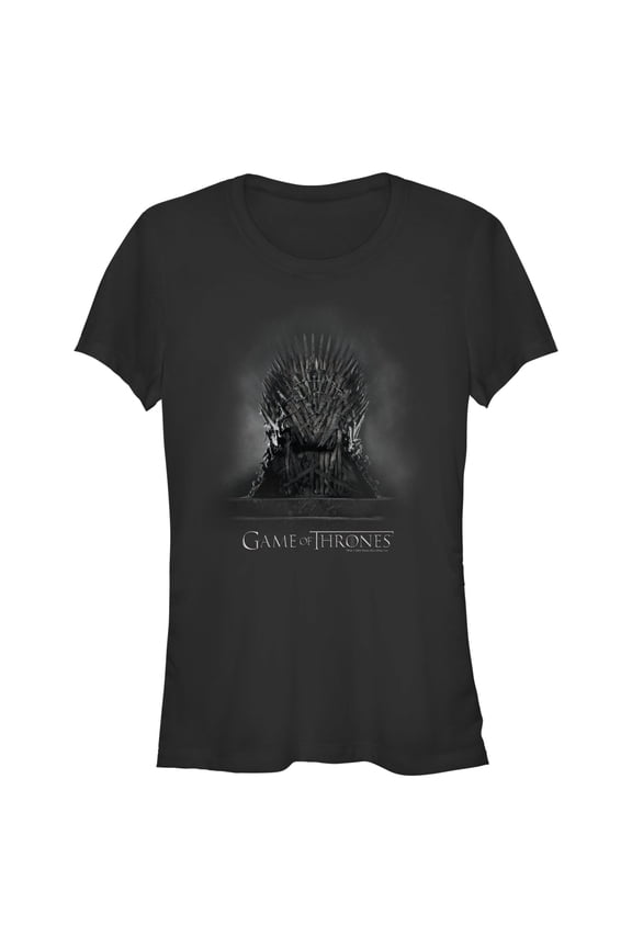 Junior's Game of Thrones Smokey Iron Throne Graphic Tee Black Large