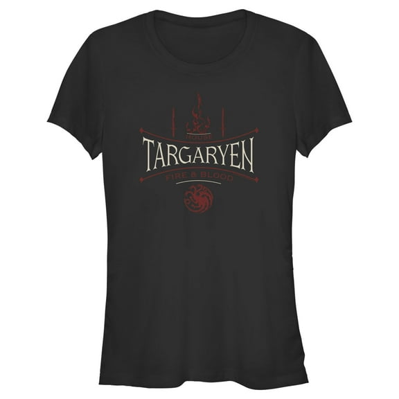 Junior's Game of Thrones Targaryen  Graphic Tee Black Medium