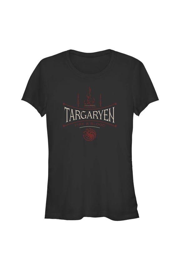 Junior's Game of Thrones Targaryen  Graphic Tee Black Small