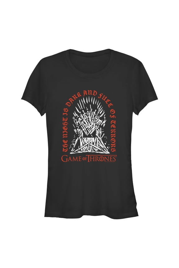Junior's Game of Thrones Tombstone in the Iron Throne Graphic Tee Black X Large