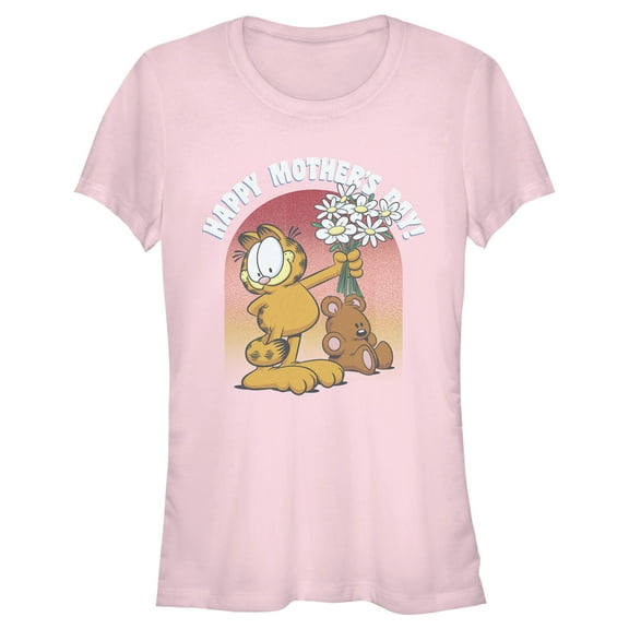Junior's Garfield Pooky Happy Mother's Day  Graphic T-Shirt