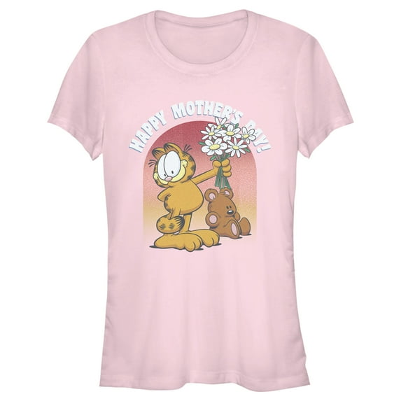 Junior's Garfield Pooky Happy Mother's Day Graphic T-Shirt