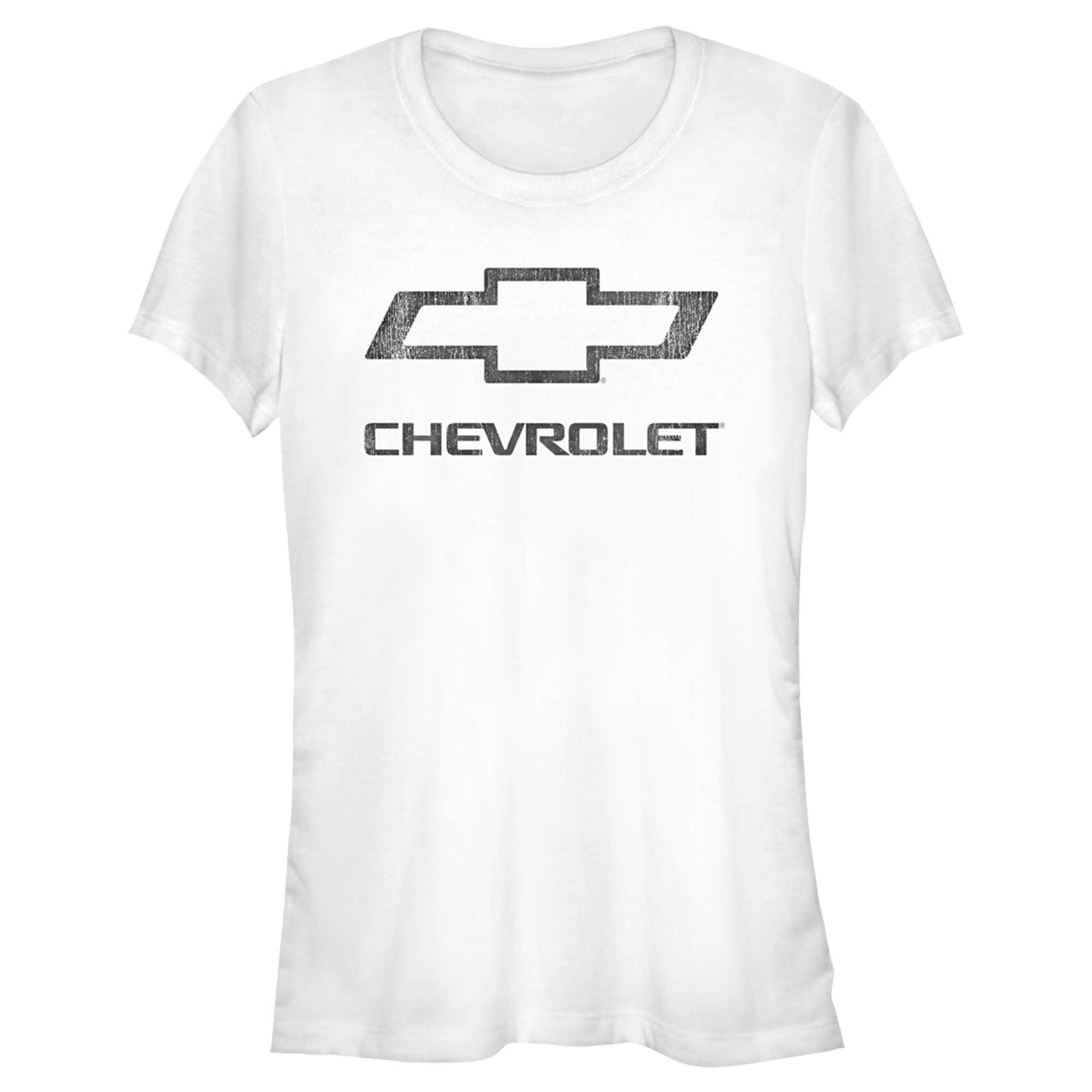 Junior's General Motors Distressed Chevrolet Logo Graphic Tee White 2X Large
