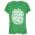thumbnail image 1 of Junior's Ghostbusters Ain't Afraid Ghost Collage  Graphic Tee Kelly Green 2X Large, 1 of 3
