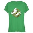 thumbnail image 1 of Junior's Ghostbusters Christmas Wreath Logo  Graphic Tee Kelly Green X Large, 1 of 3