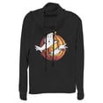 thumbnail image 1 of Junior's Ghostbusters Halloween Pumpkin Logo  Cowl Neck Sweatshirt Black X Large, 1 of 4