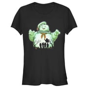 Junior's Ghostbusters Halloween Stay Puft Marshmallow Man Graphic Tee Black Small