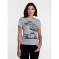 thumbnail image 1 of Women's Graphic Baby Tee, Texas Trucks, Sizes XXS-XXL, 1 of 5
