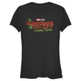 thumbnail image 1 of Junior's Guardians of the Galaxy Holiday Special Red and Green Logo Graphic Tee Black Medium, 1 of 3