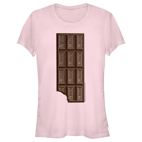 Junior's HERSHEY'S Classic Bar Bite  Graphic Tee Light Pink Small