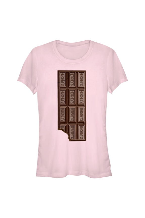 Junior's HERSHEY'S Classic Bar Bite  Graphic Tee Light Pink Small