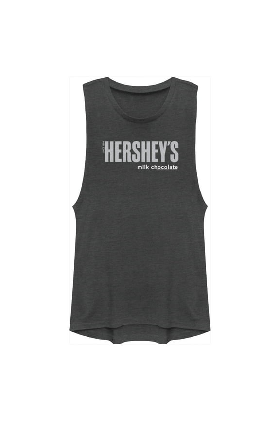 Junior's HERSHEY'S Milk Chocolate Logo  Festival Muscle Graphic Tee Charcoal Small