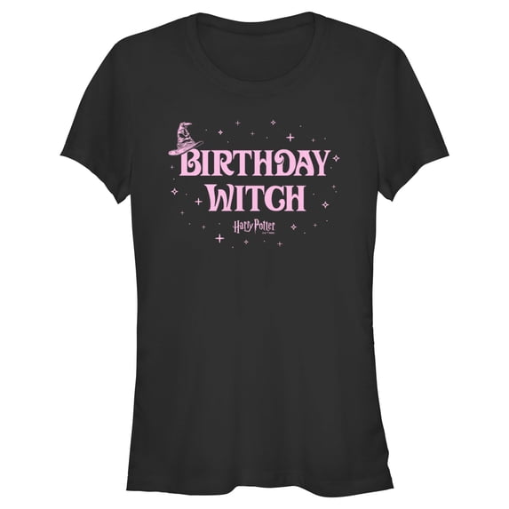 Junior's Harry Potter Birthday Witch Graphic Tee Black 2X Large