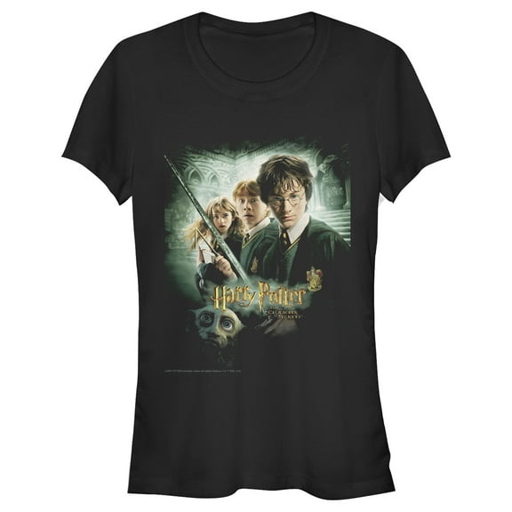 Junior's Harry Potter Chamber of Secrets Poster  Graphic Tee Black Medium