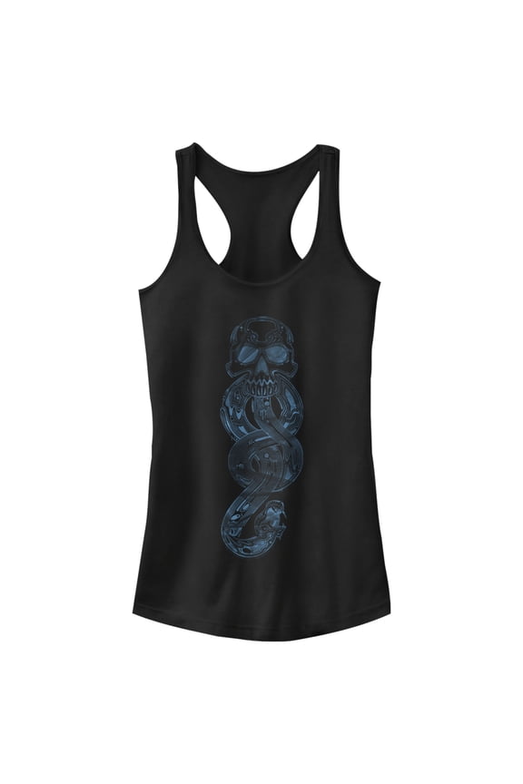 Junior's Harry Potter Dark Mark Racerback Tank Top Black Large