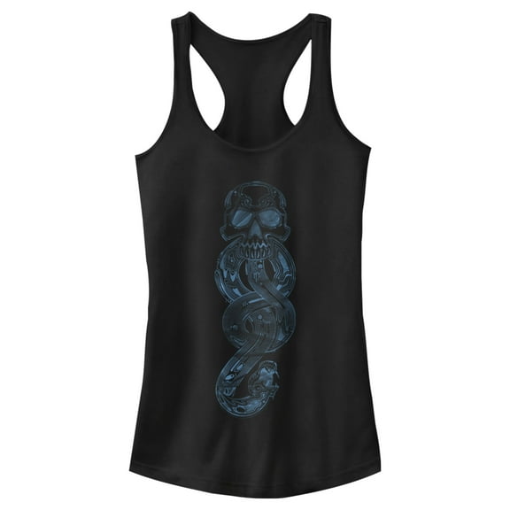 Junior's Harry Potter Dark Mark  Racerback Tank Top Black Medium