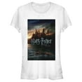 thumbnail image 1 of Junior's Harry Potter Deathly Hallows Hogwarts Poster  Graphic Tee White Large, 1 of 2
