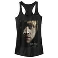 thumbnail image 1 of Junior's Harry Potter Deathly Hallows Ron Character Poster  Racerback Tank Top Black Small, 1 of 4