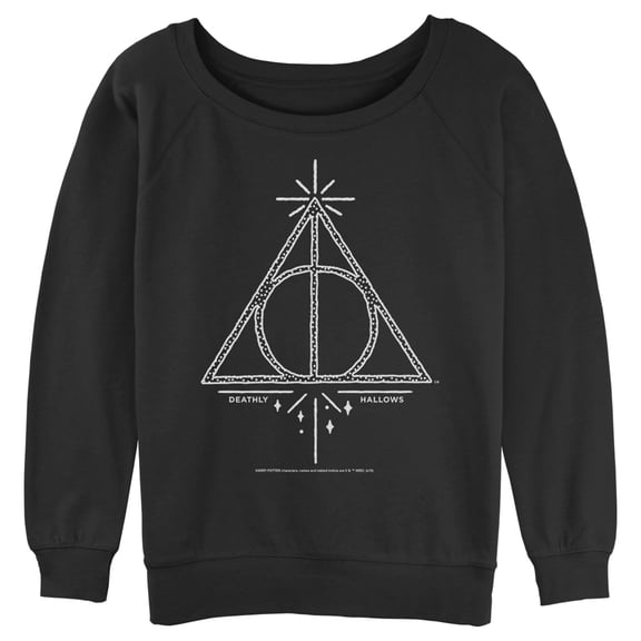 Junior's Harry Potter Deathly Hallows Symbol Sweatshirt Black Large