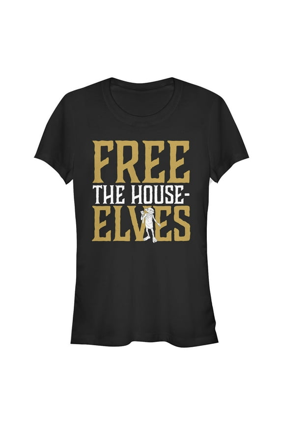 Junior's Harry Potter Dobby Free House-Elves Graphic Tee Black 2X Large