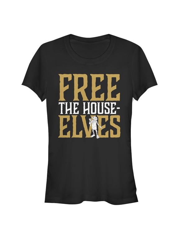 Junior's Harry Potter Dobby Free House-Elves Graphic Tee Black Medium