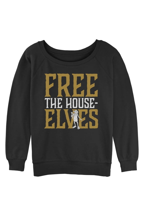 Junior's Harry Potter Dobby Free House-Elves Sweatshirt Black Small