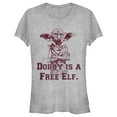 thumbnail image 1 of Junior's Harry Potter Dobby is a Free Elf  Graphic Tee Athletic Heather 2X Large, 1 of 2