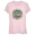 thumbnail image 1 of Junior's Harry Potter Floral Wreath Hogwarts  Graphic Tee Light Pink Small, 1 of 3