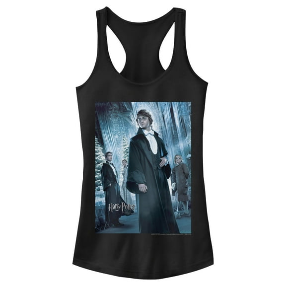Junior's Harry Potter Goblet Of Fire Yule Ball Character Poster  Racerback Tank Top Black Small