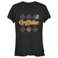 thumbnail image 1 of Junior's Harry Potter Gryffindor Argyle Print  Graphic Tee Black X Large, 1 of 2