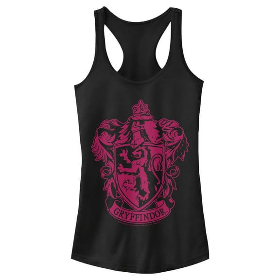 Junior's Harry Potter Gryffindor House Crest  Racerback Tank Top Black Small