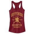 thumbnail image 1 of Junior's Harry Potter Gryffindor Quidditch Gold Team Seeker  Racerback Tank Top Scarlet X Small, 1 of 4