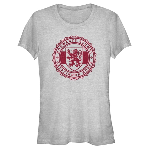 Junior's Harry Potter Hogwarts Alumni Gryffindor House Graphic Tee Athletic Heather Small