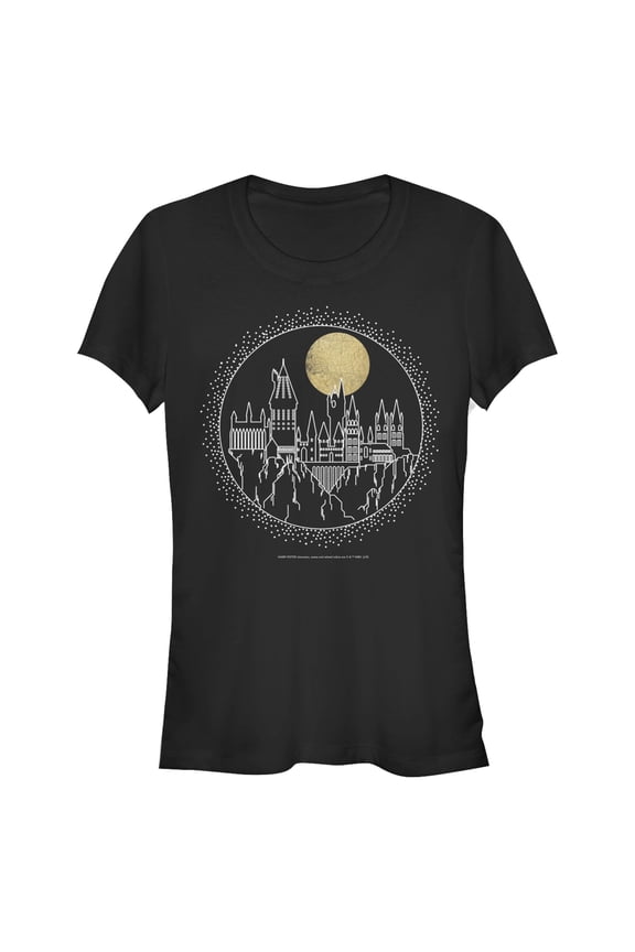 Junior's Harry Potter Hogwarts Circle Moonrise Graphic T-Shirt