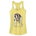 thumbnail image 1 of Junior's Harry Potter Hufflepuff Badger Watercolor  Racerback Tank Top Banana X Small, 1 of 3