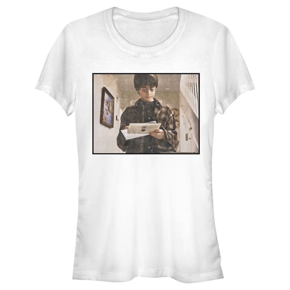 Junior's Harry Potter Letter to Hogwarts Memory Graphic Tee White Small